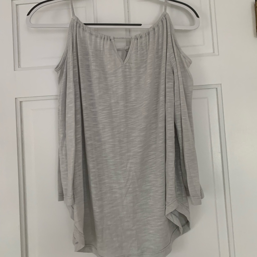 Pale blue cold shoulder Michael Stars long sleeve